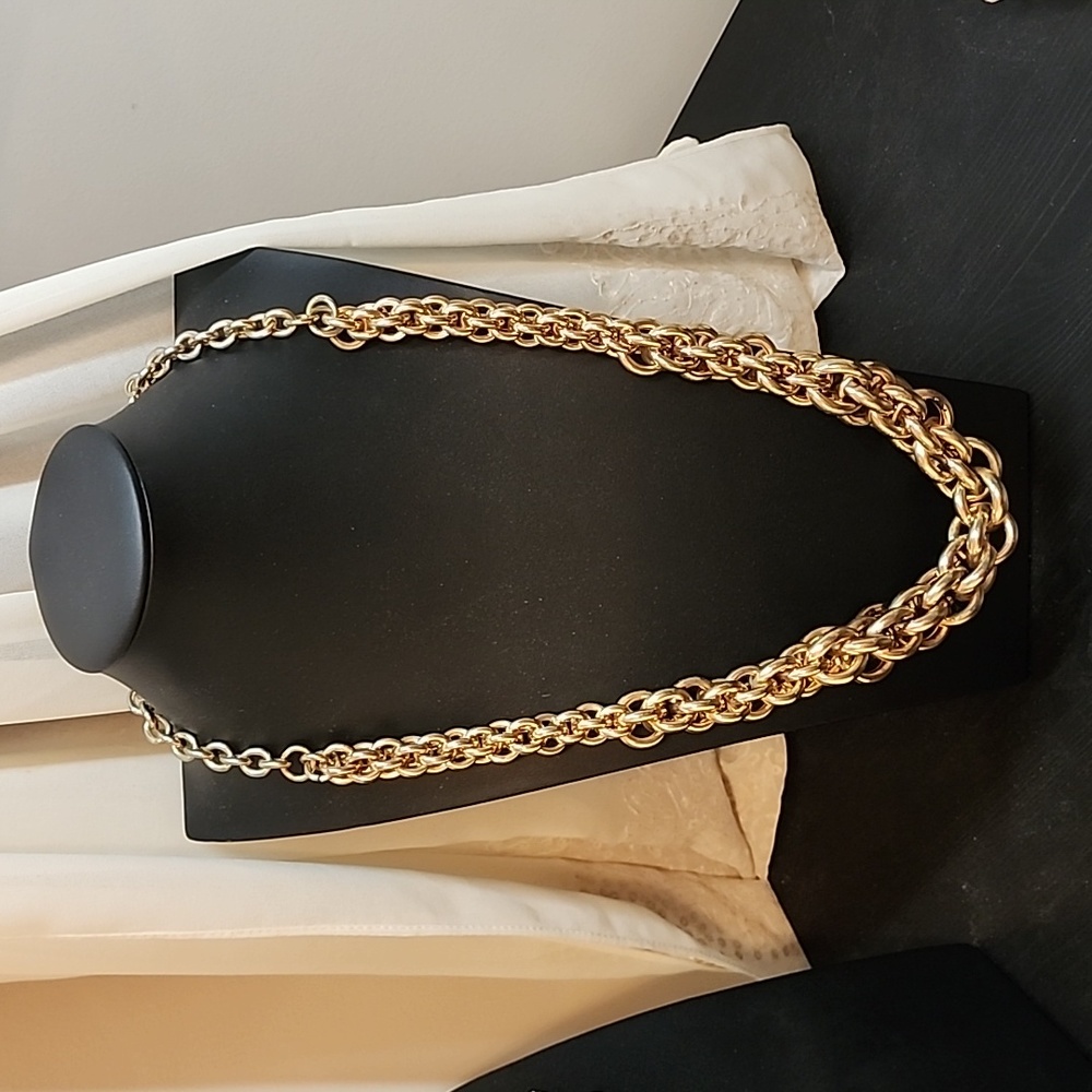 Gold Statement Necklace - image 1